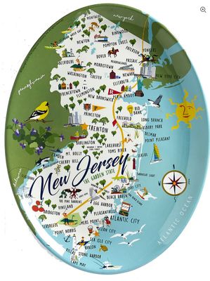 New Jersey 16&quot; Melamine Platter