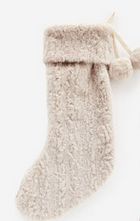 Faux Fur Stocking - Tan