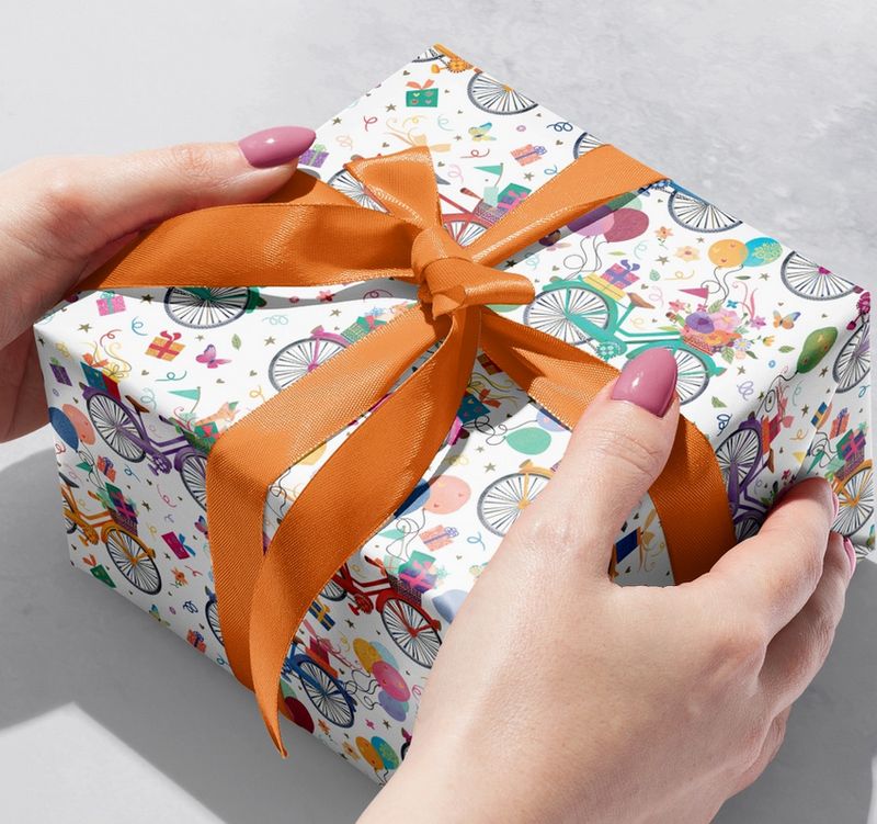 Birthday Bicycles - Wrap - Rolls