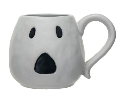 16 oz. Debossed Stoneware Ghost Shaped Mug