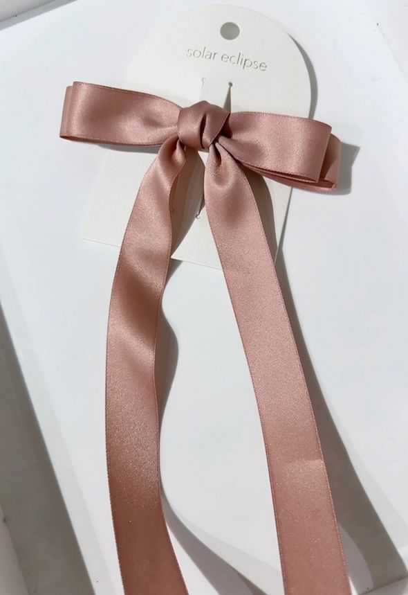 The Perfect Ribbon Bow Barrette - Pink
