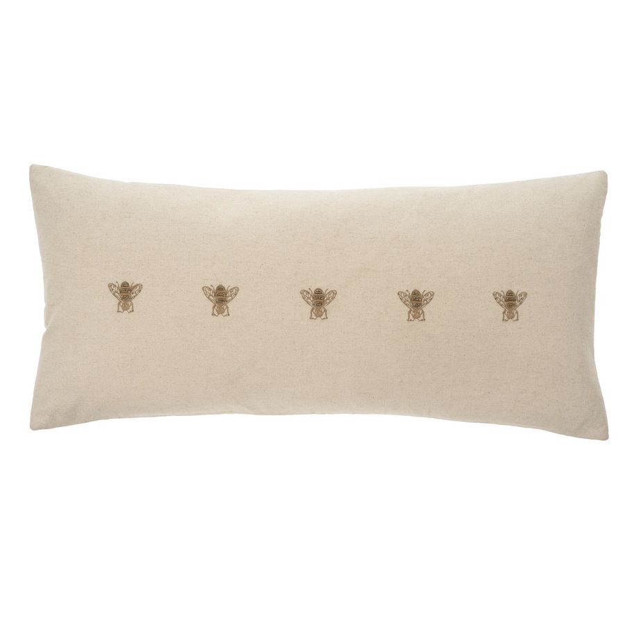 Embroidered Bee Pillow