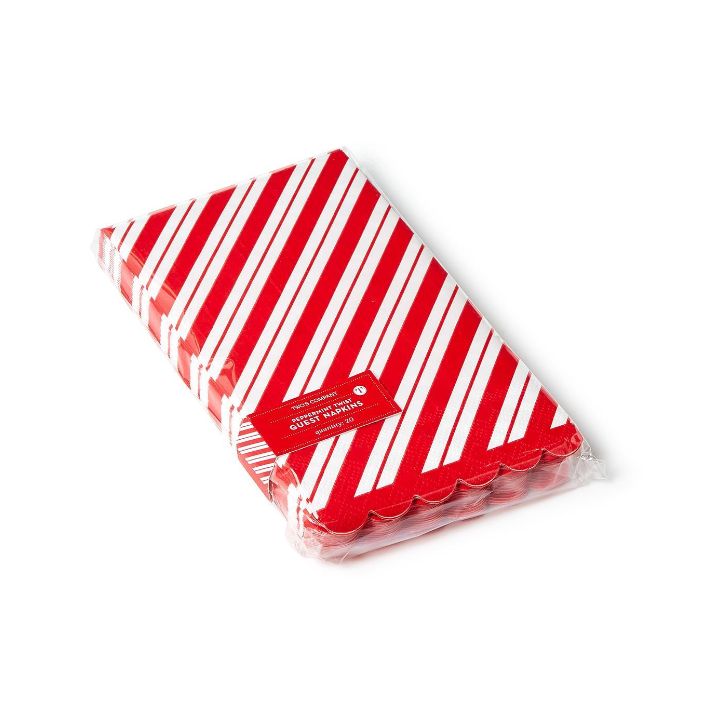 Peppermint Twist Paper Dinner Napkin/Guest Towel