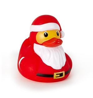 Christmas Light Up Rubber Duckie - Santa