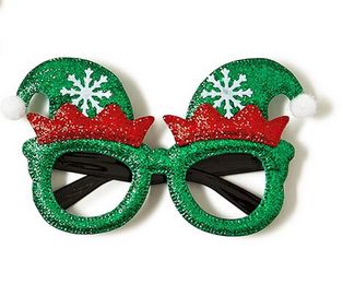 Holiday Party Glitter Glasses - Elf