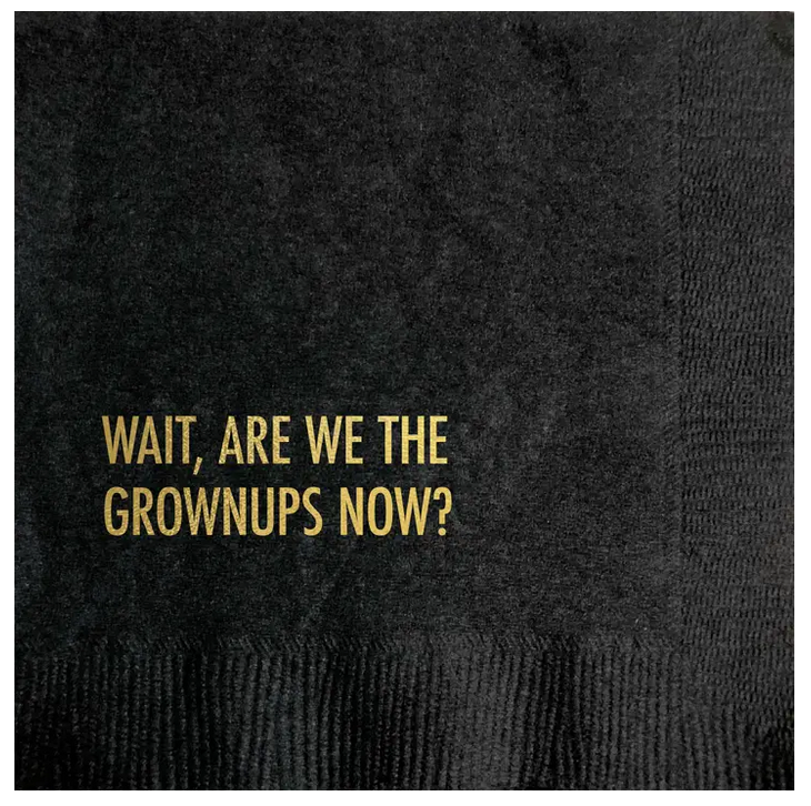 Grown Ups Cocktail Napkin