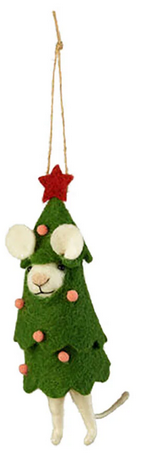 Tree w/ Red Star Mouse Ornament