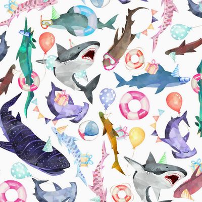 Shark Party Gift Wrap - Roll
