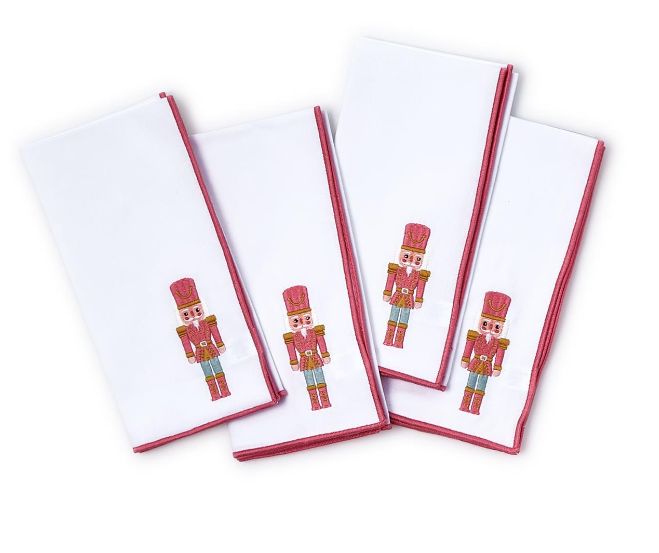 Nutcracker Set of 4 Embroidered Napkins