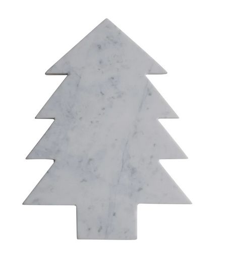 Marble Tree Shaped Cheese/Cutting Board, White
