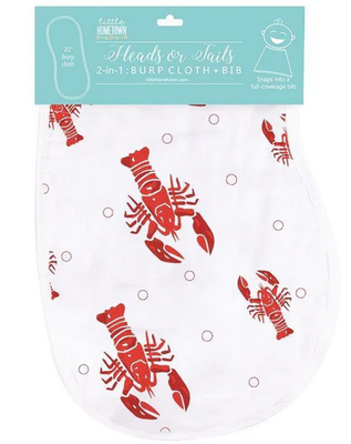 Heads or Tails Burp and Bib