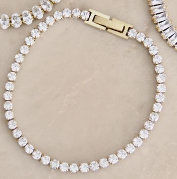 Gold Tennis Bracelet - Round