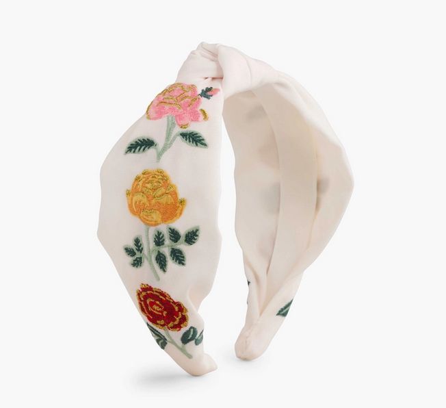 Roses Embroidered Headband