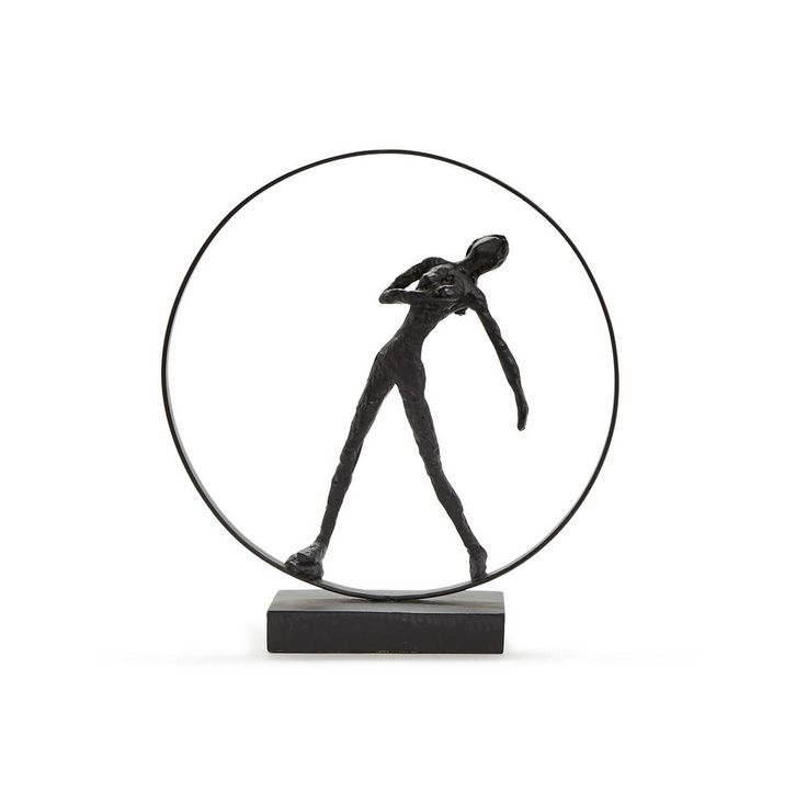 Movement Sculpture on Black Stand- Arms Down