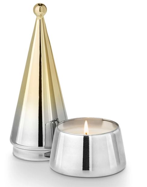 Winter White Medium High Shine Tree Candle