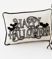 Happy Halloween Pillow - Black &amp; White