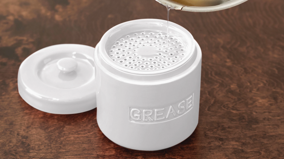 Porcelain Grease Container