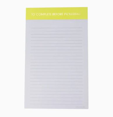To Complete Before Pickleball Notepad