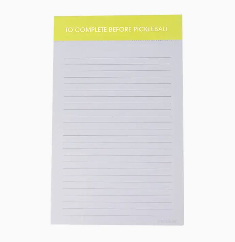 To Complete Before Pickleball Notepad