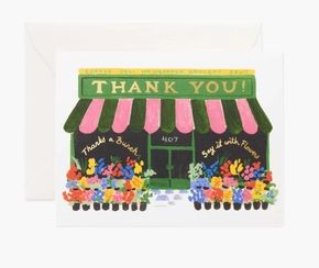 Flower Shop Thank You Card