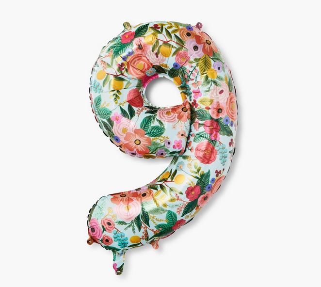 Garden Party Numbered Foil Balloon (9)