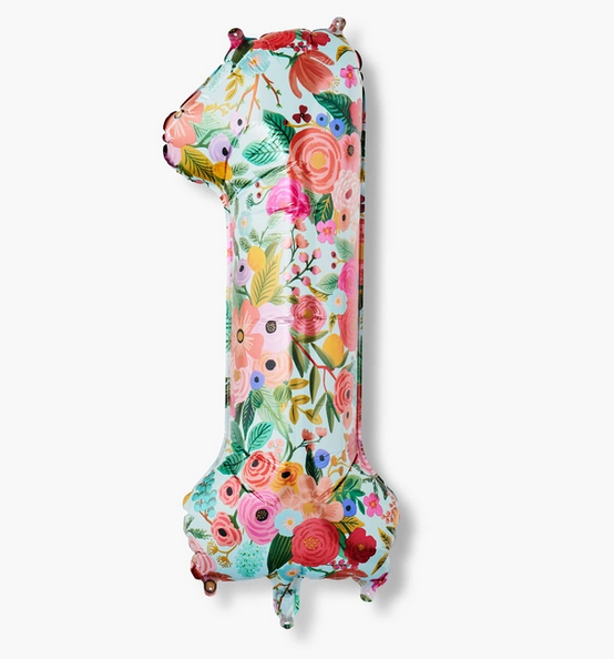 Garden Party Numbered Foil Balloon (1)