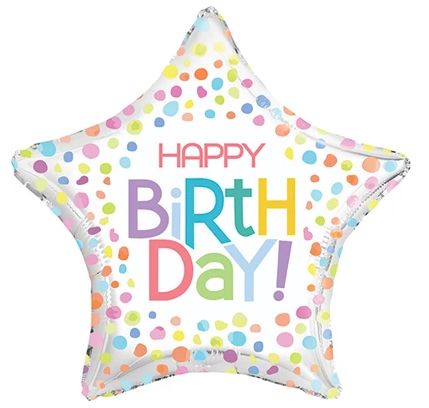 18&quot; Birthday Lots of Dots Balloon