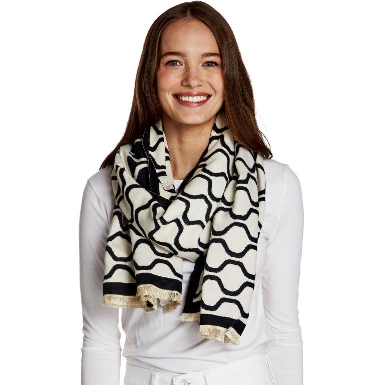 Incredible Soft Scarf in Black and White - Trellis
