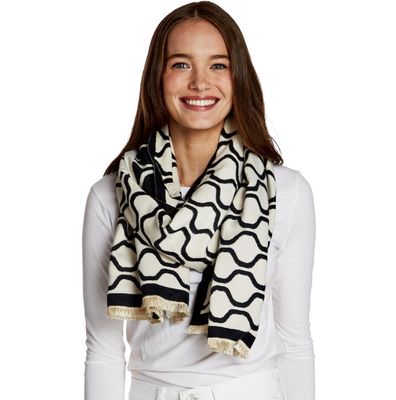 Incredible Soft Scarf in Black and White - Trellis
