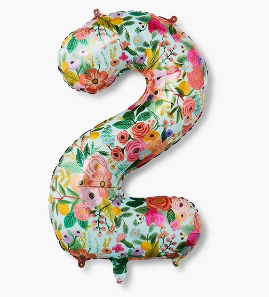 Garden Party Numbered Foil Balloon (2)