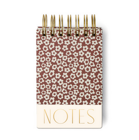 CHUNKY NOTEPAD - BURGUNDY GROOVY FLORAL