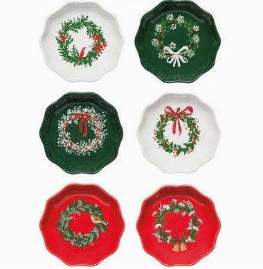 Wreaths Shaped Christmas Pinch Bowl