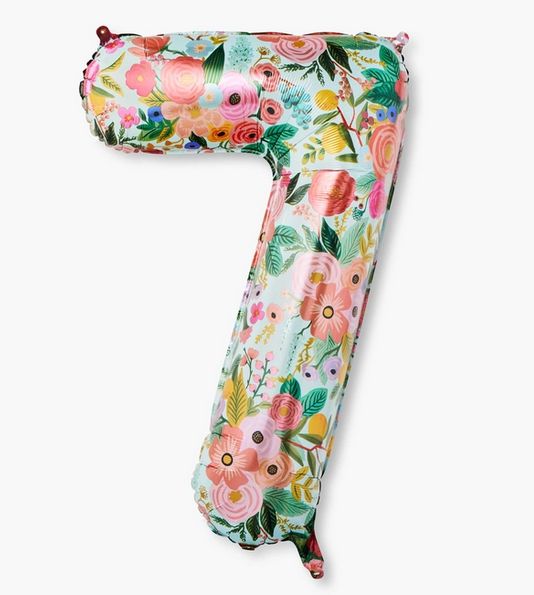 Garden Party Numbered Foil Balloon (7)