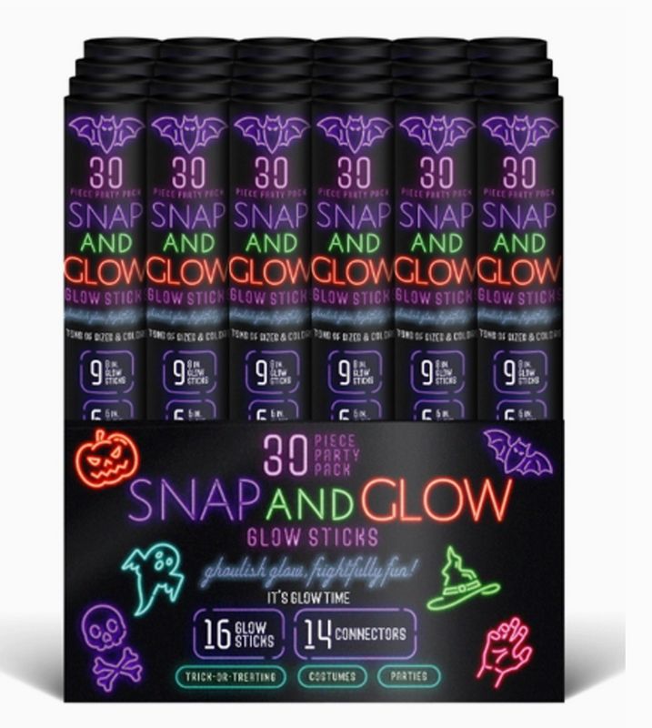 Halloween Snap and Glow 30 Piece Halloween Party Pack