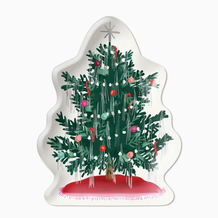 Christmas Baubles Paper Plate