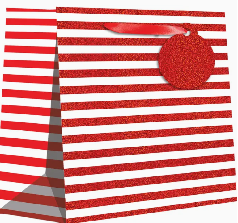 Red White Stripe - Totes - Medium