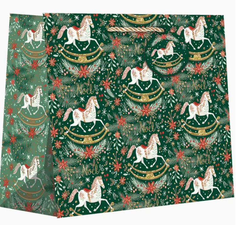 Rocking Horse Noel Totes - Large