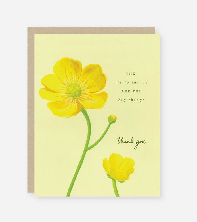 Little Things Buttercup Thank You Card