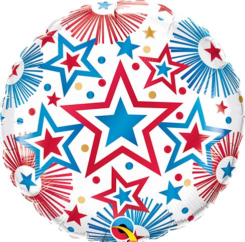 18&quot; USA Patriotic Stars Balloon