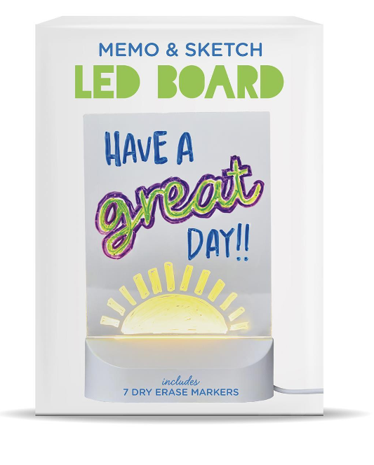 Memo and Sketch Glow in Dark Board with 7 Markers