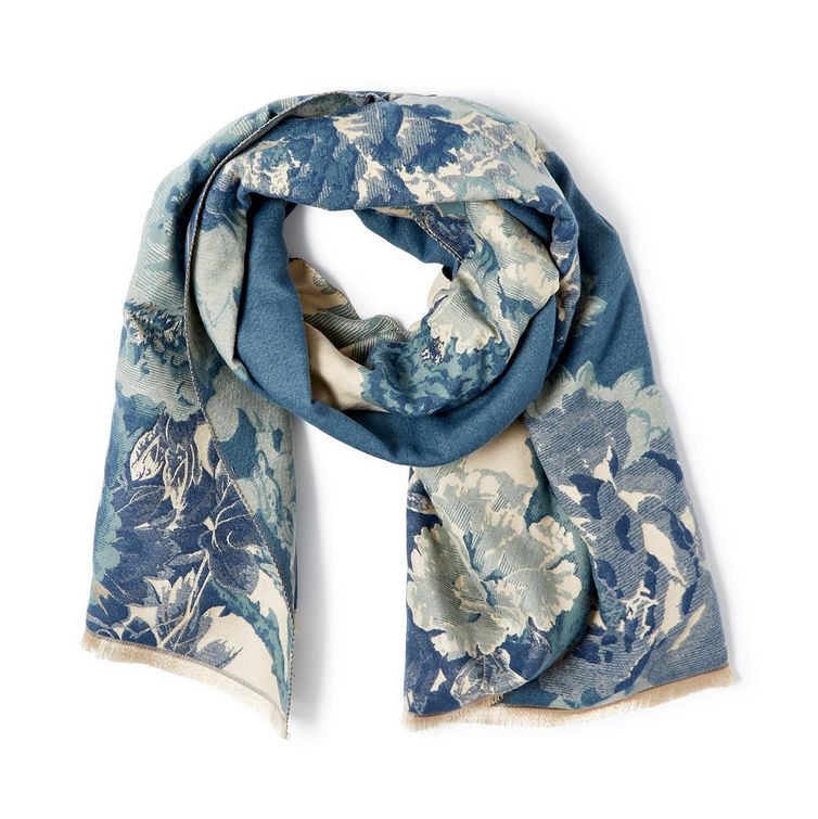 Gallery Floral Motif Double Sided Softer than Cashmere Shawl