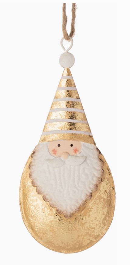 Santa Balls with Hat Ornament - Stripes