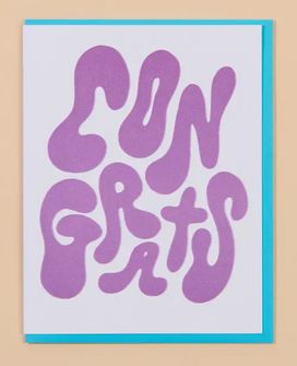 Congrats Letterpress Greeting Card