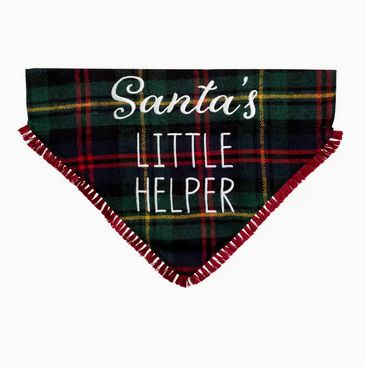 Santa&#39;s Little Helper Christmas Dog Bandana