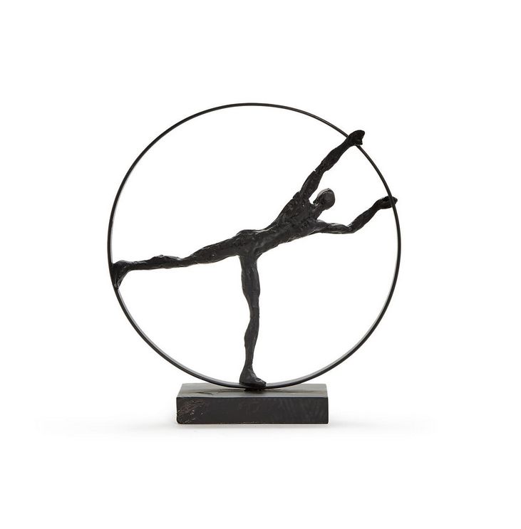 Movement Sculpture on Black Stand- Arms Stretched