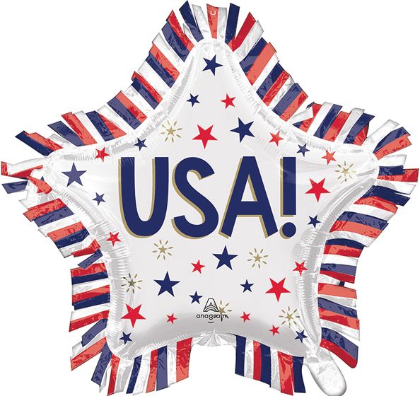28&quot; USA Star Fringe Balloon