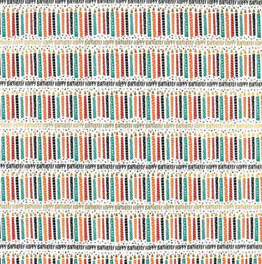 Birthday Candles Roll Wrapping Paper Birthday