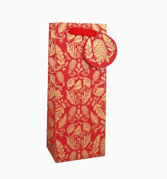 Ruskin Red Bottle Gift Bag