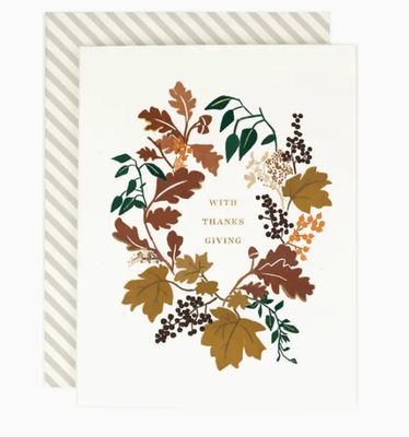 With Thanksgiving Card