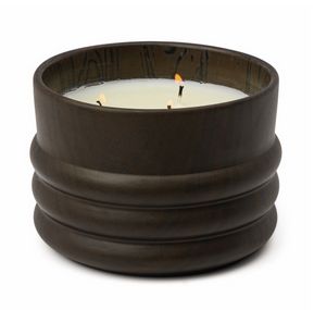 GRAIN 12 OZ CERAMIC WOOD CERAMIC CANDLE - TOBACCO AND PATCHOULI